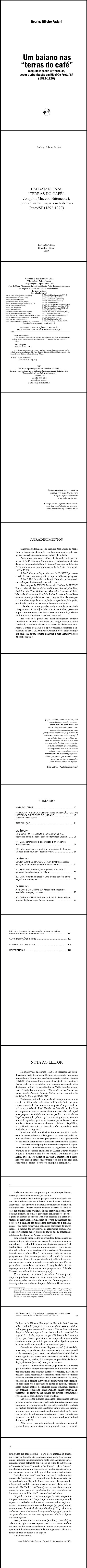 UM BAIANO NAS “TERRAS DO CAFÉ”: Joaquim Macedo Bittencourt, poder e urbanização em Ribeirão Preto/SP (1892-1920)